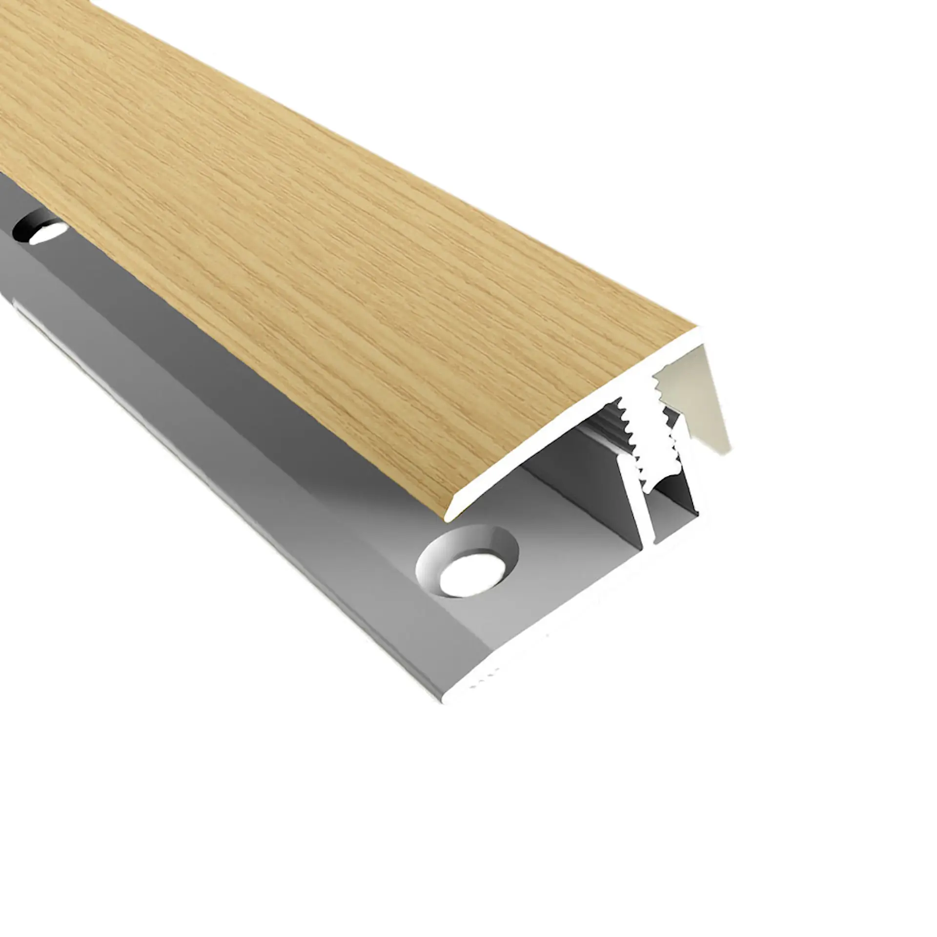 Avslutningslist - Single-Click Alu - Ek 100cm