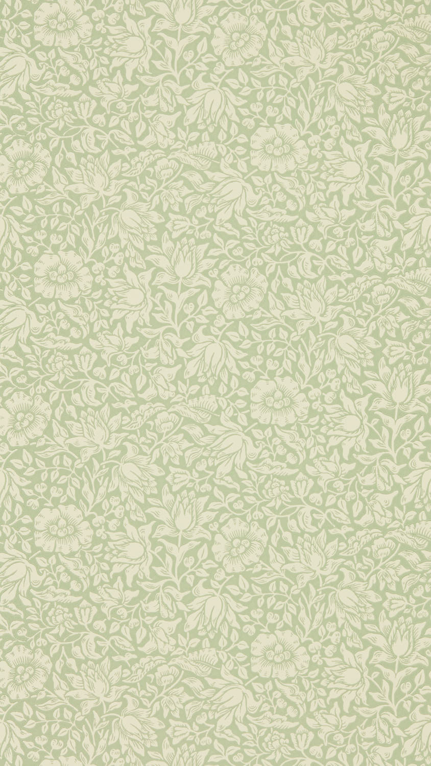 Morris & Co - Mallow Apple Green Melsetter Wallpapers