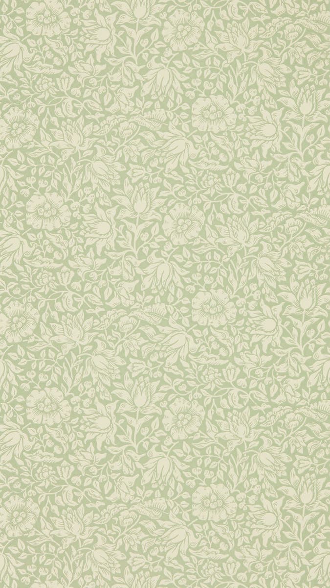 Morris & Co - Mallow Apple Green Melsetter Wallpapers