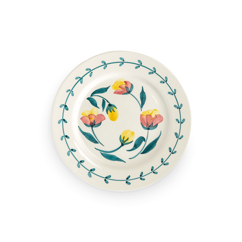 Flowers Tallrik Water Lilies 20 cm Vit