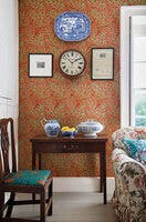 Willow Boughs Tomato/Oliv Queen Square Wallpapers