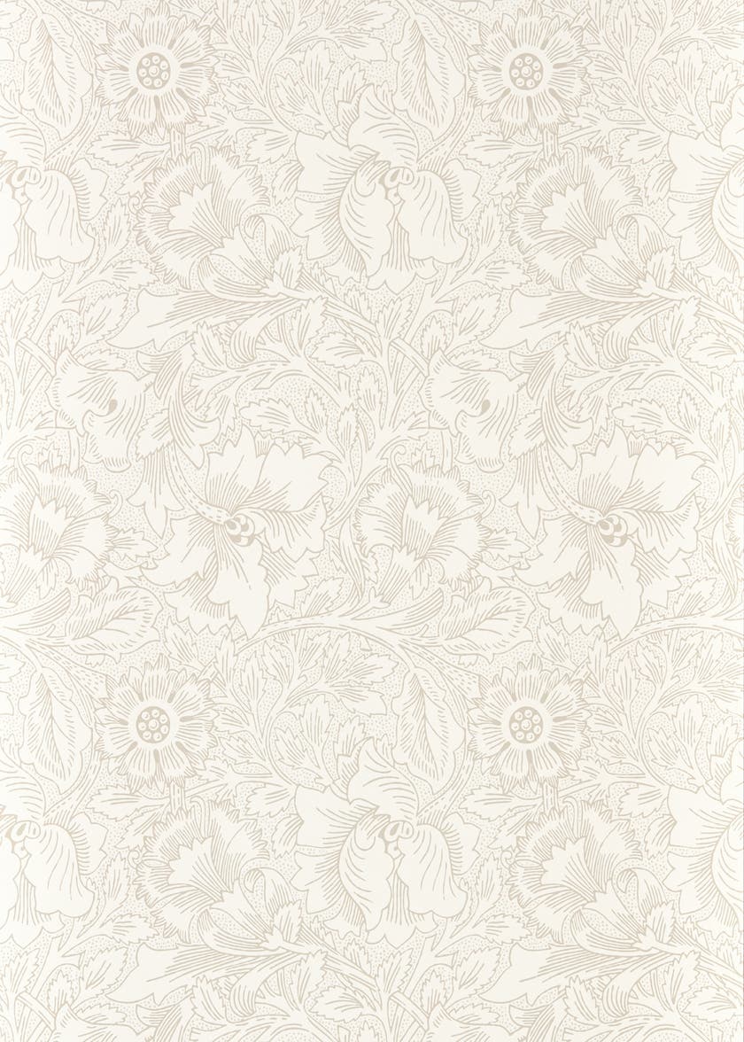 Pure Poppy Ecru/Stone Morris Pure Wallpapers