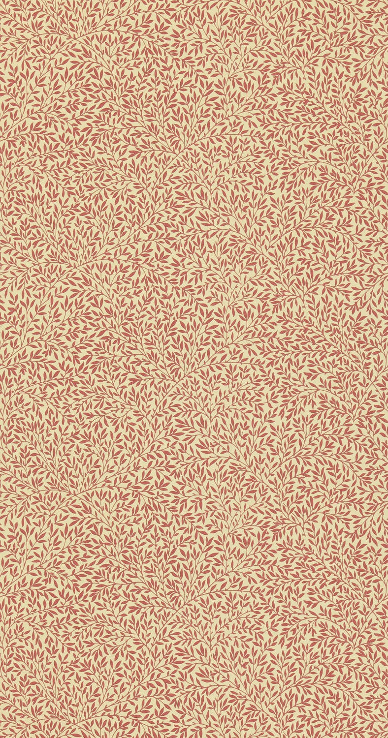 Morris & Co - Standen Beige/Brick Red Morris and Friends Wallpa