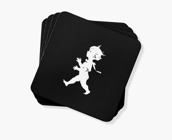 Glasunderlägg Svart