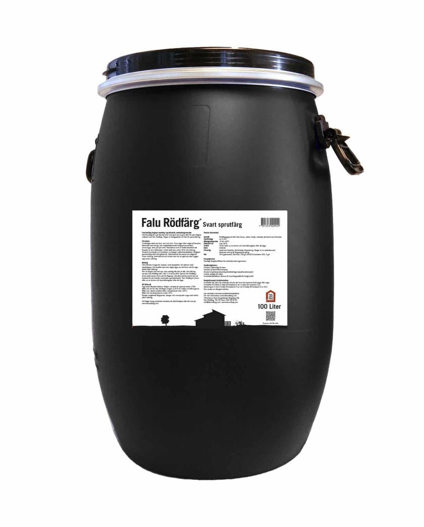 Falu Rödfärg Original Sprutfärg, Svart 100L