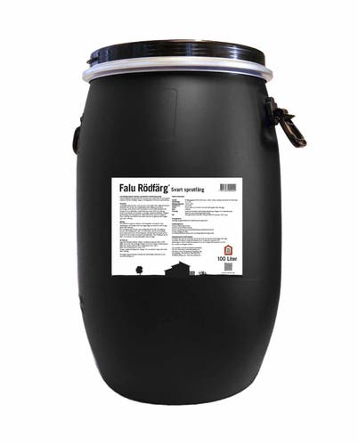 Falu Rödfärg Original Sprutfärg, Svart 100L