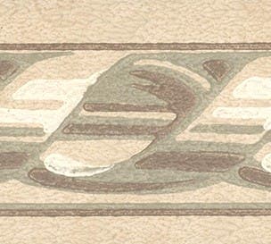 Lim & Handtryck - Versailes-band - Torv/lindblomsgrön B12-56