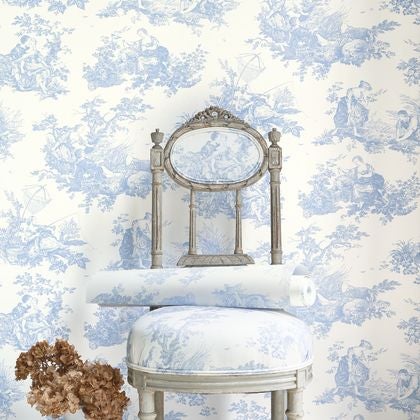 Casadeco - Scene D'Été Bleu Porcel Les Belles Toiles De Jouy