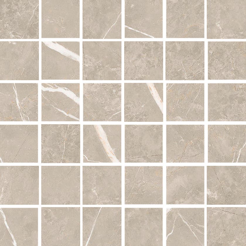 Glaciär Greige mosaik 5x5, ark 30x30