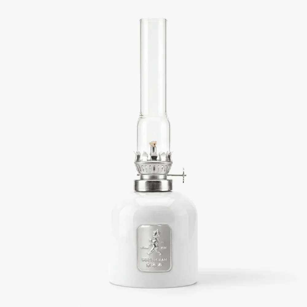 Oljelampa Glas Vit