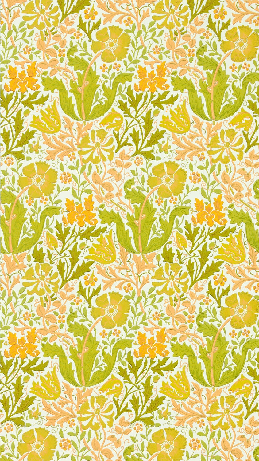 Morris & Co - Compton Summer Yellow Cornubia Wallpapers
