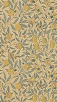 Fruit Blue Gold & Brown Morris and Friends Wallpa