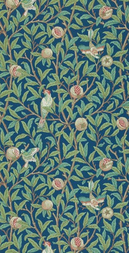 Morris & Co - Bird & Pomegranate Blue/S Morris 160th Anniversary