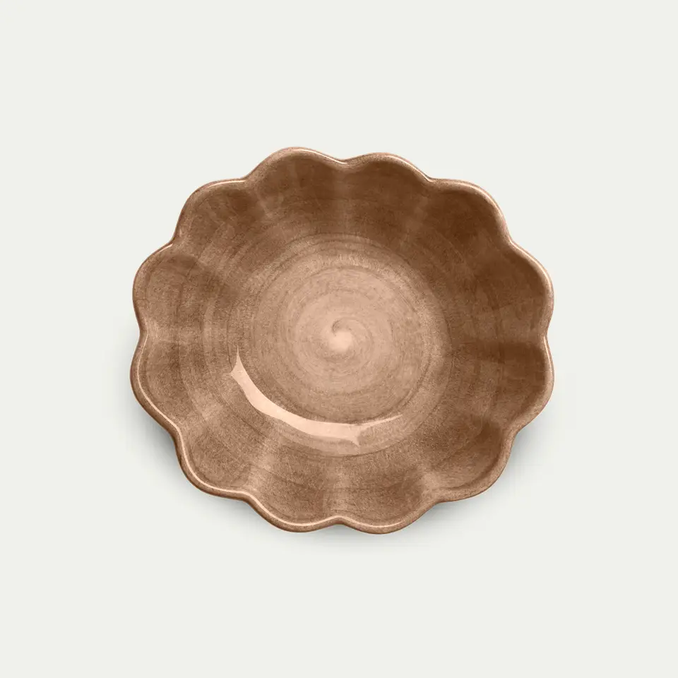 Oyster Skål 18x16 cm Cinnamon