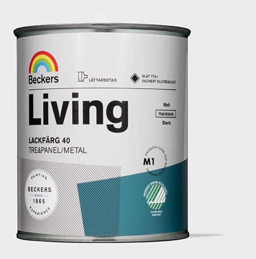 Living Lackfärg Halvblank 0,75 L Vit