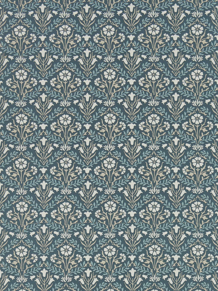 Morris & Co - Morris Bellflowers Indigo Morris 160th Anniversary