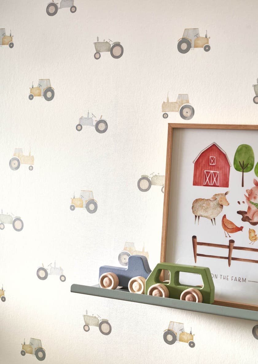 Casadeco - Vintage Tractor Naturel Once Upon A Time