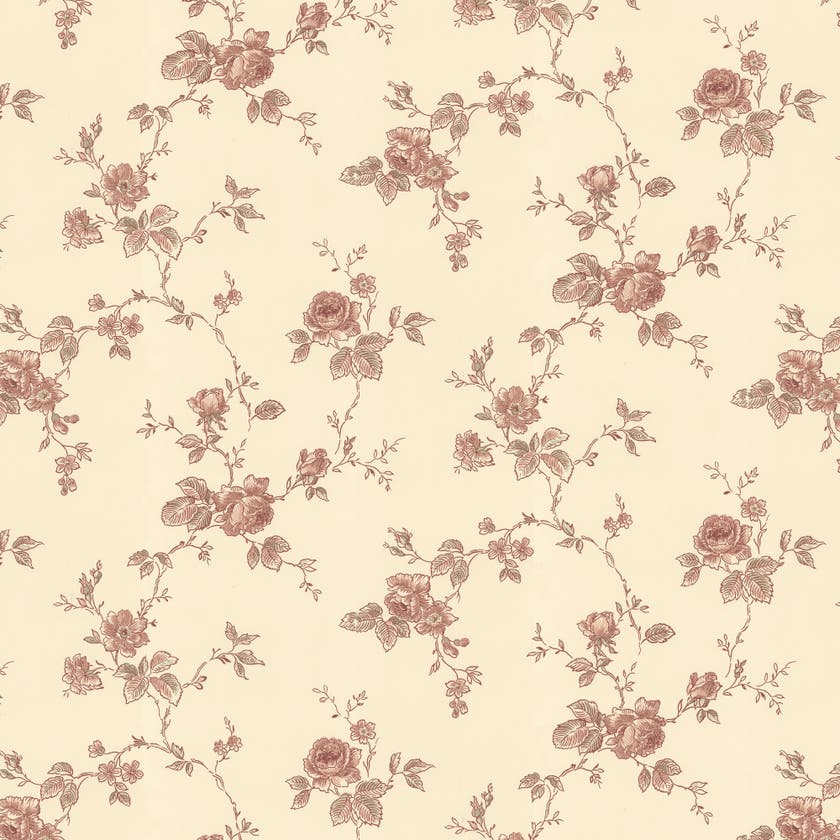 Lim & Handtryck - Rosen - Gul/rödbrun K43-33