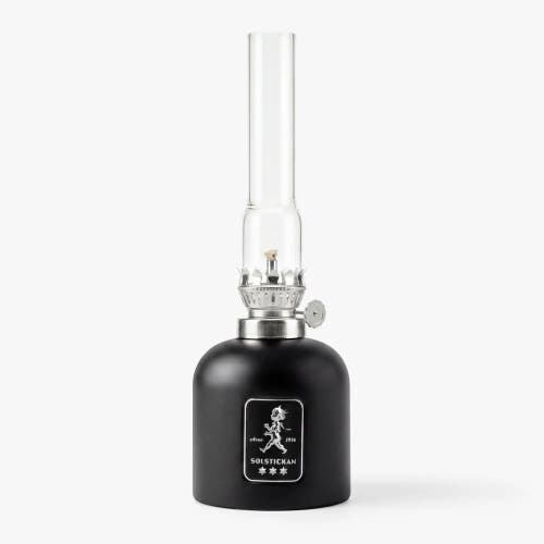 Oljelampa Glas Matt Svart