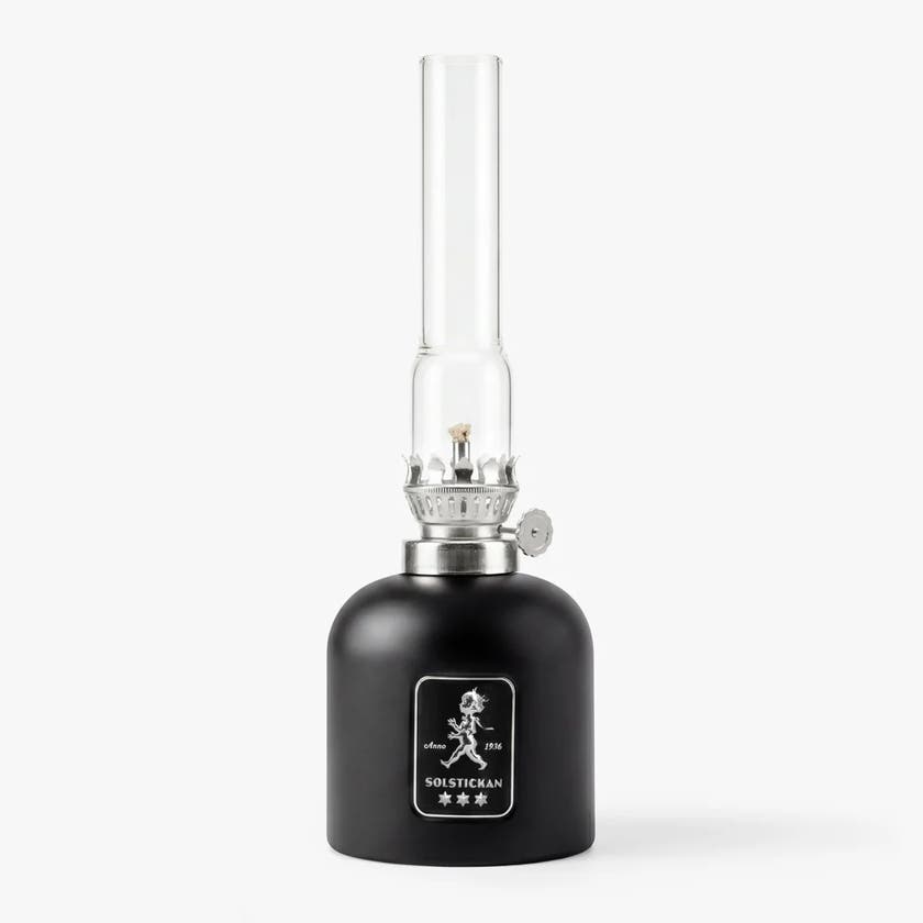 Oljelampa Glas Matt Svart