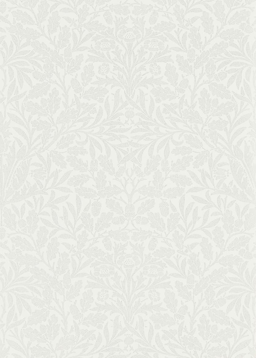 Morris & Co - Pure Acorn Chalk/Silver Morris Pure Wallpapers