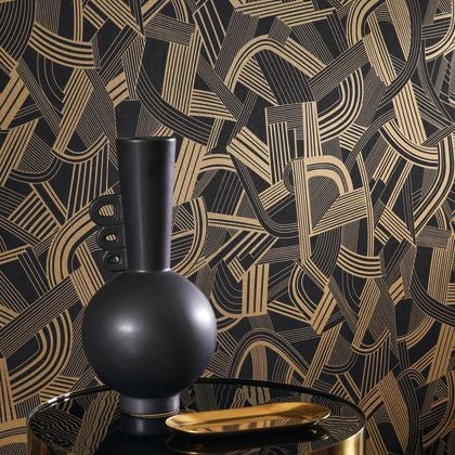 Casadeco - Music Hall Noir Dore Twenties