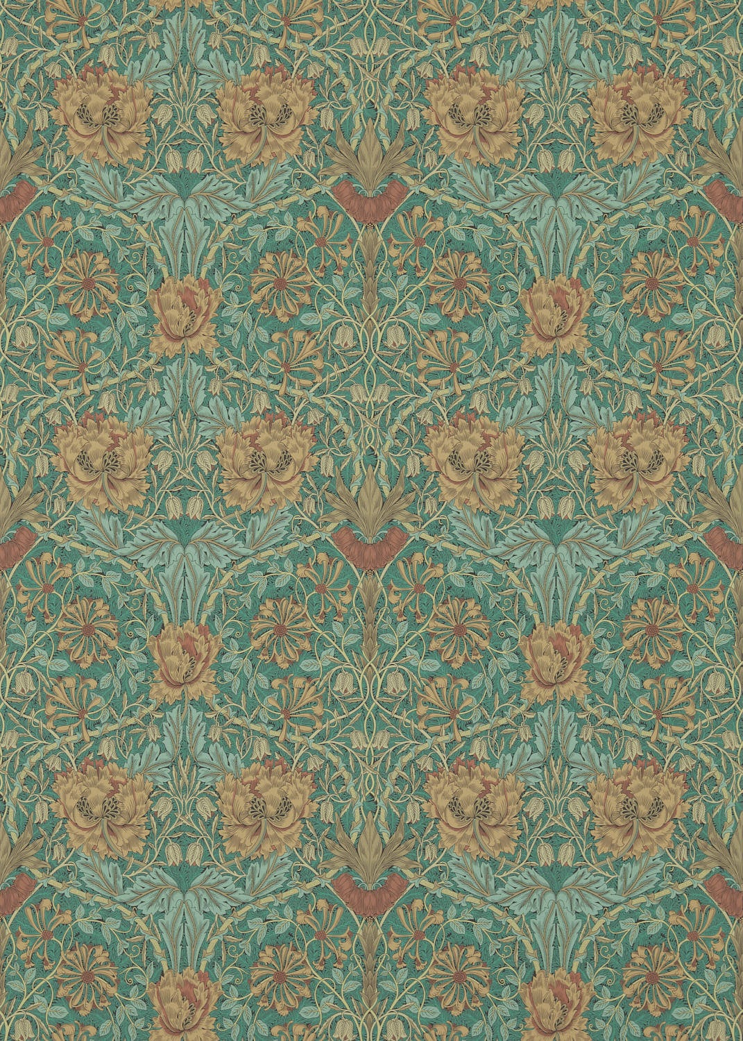 Morris & Co - Honeysuckle & Tulip Emera Morris and Friends Wallpa