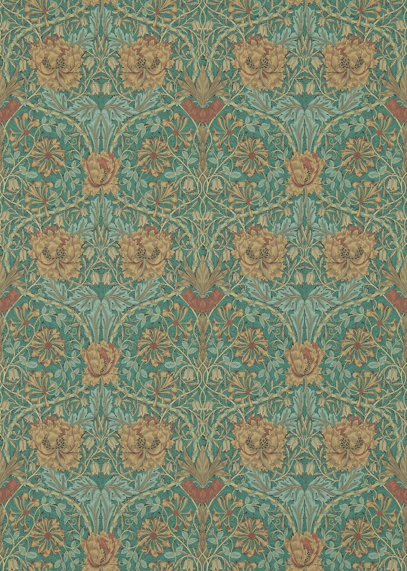 Morris & Co - Honeysuckle & Tulip Emera Morris and Friends Wallpa