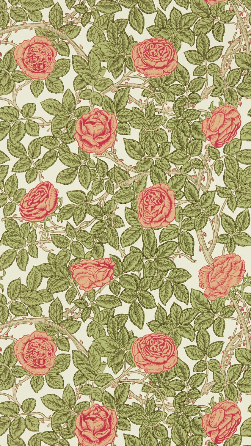 Morris & Co - Rambling Rose Twining Vin Emery Walkers House Wall