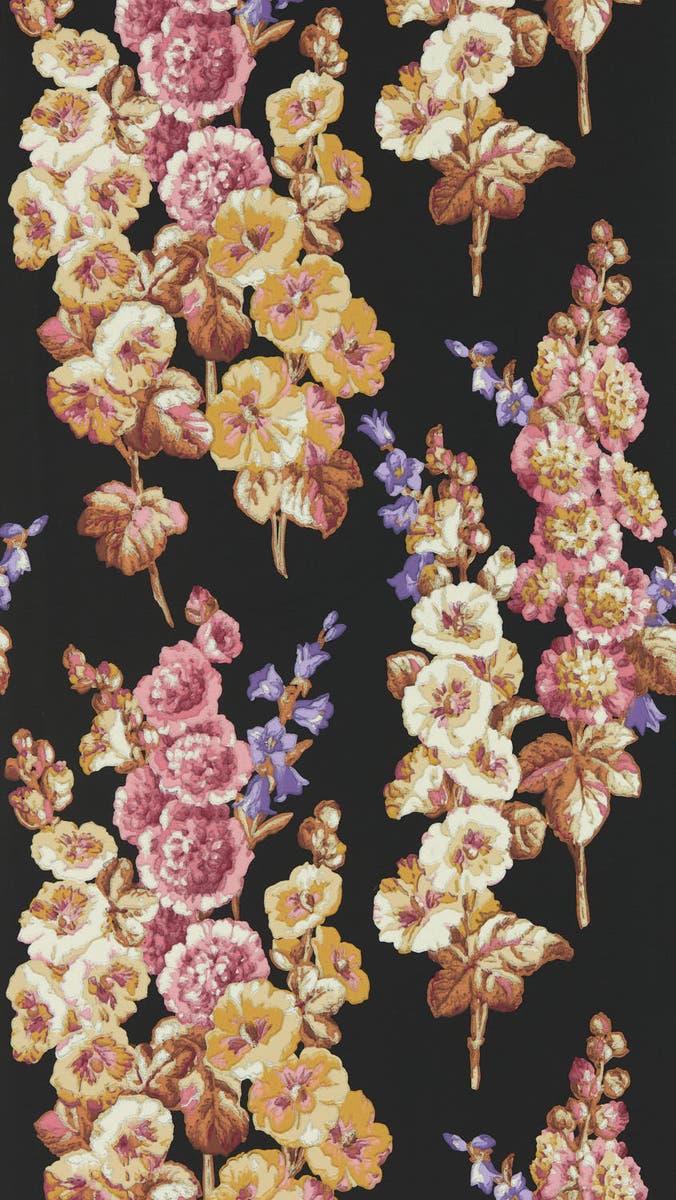 Sanderson - Hollyhocks Copper/Rhodera Sanderson One Sixty Wallp