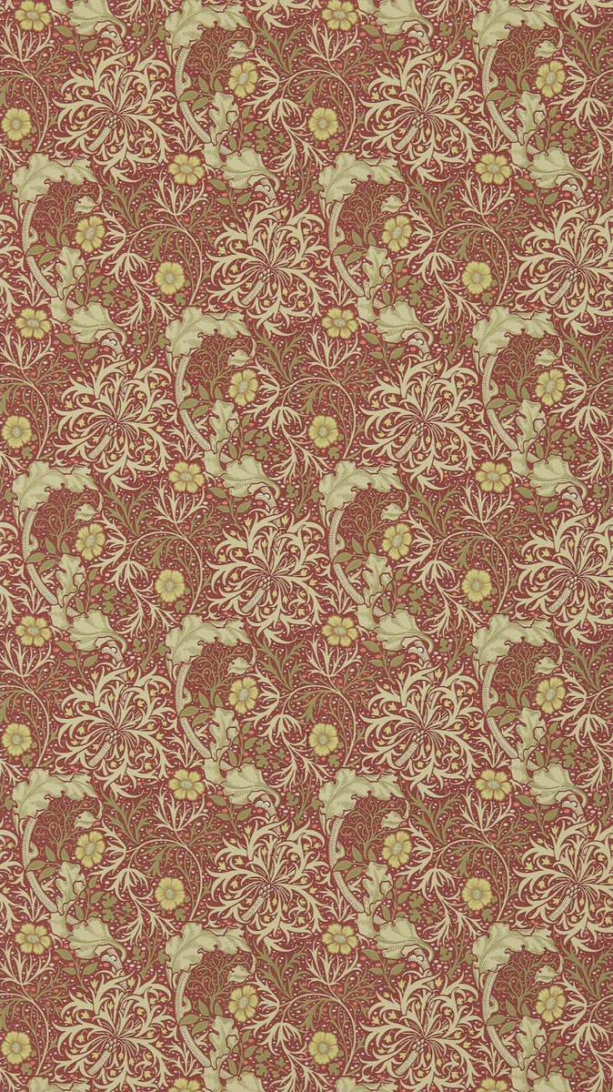 Morris & Co - Morris Seaweed Red/Gold Morris 160th Anniversary