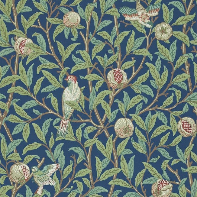 Bird & Pomegranate Blue/S Morris 160th Anniversary