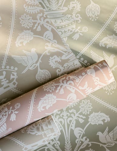 Sanderson - Highgrove Damask Silver Green