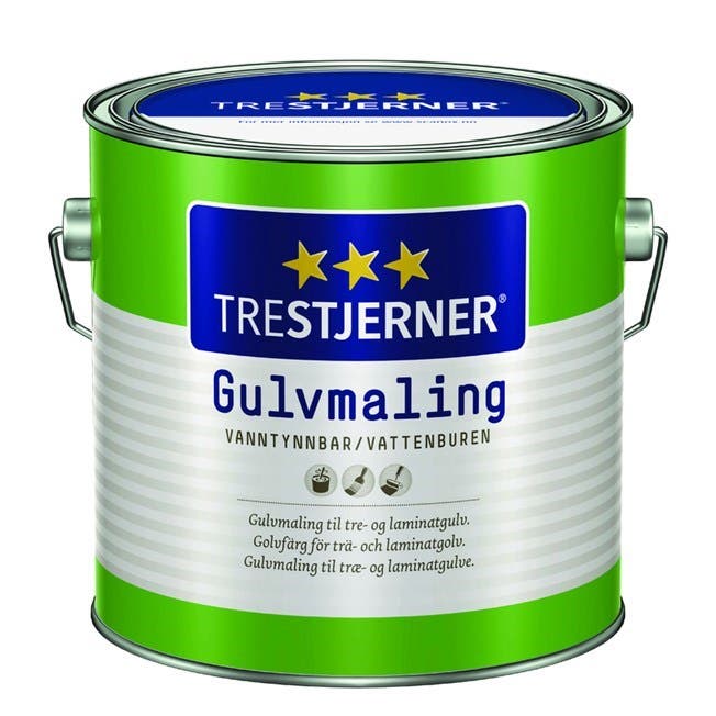 TreStjerner Golvfärg Halvblank 0,68 L Valfri kulör