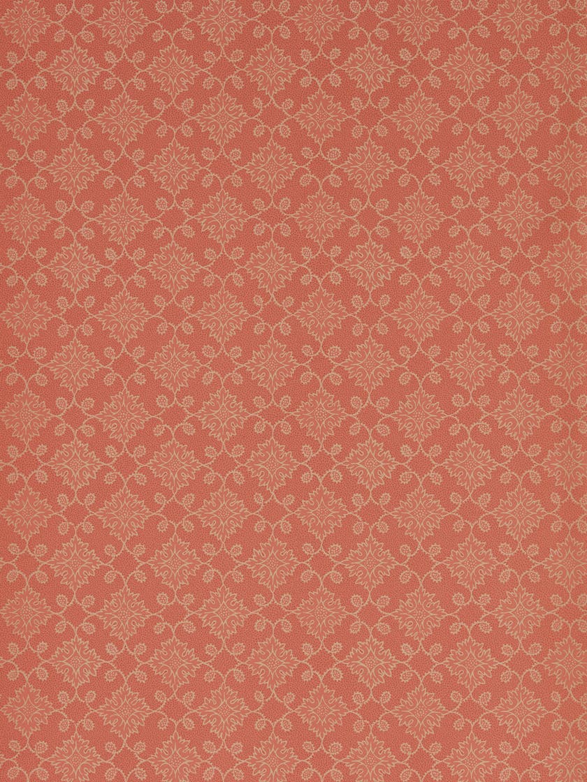 Zoffany - Floral Tracery Deep Salmo Endpapers Wallcoverings