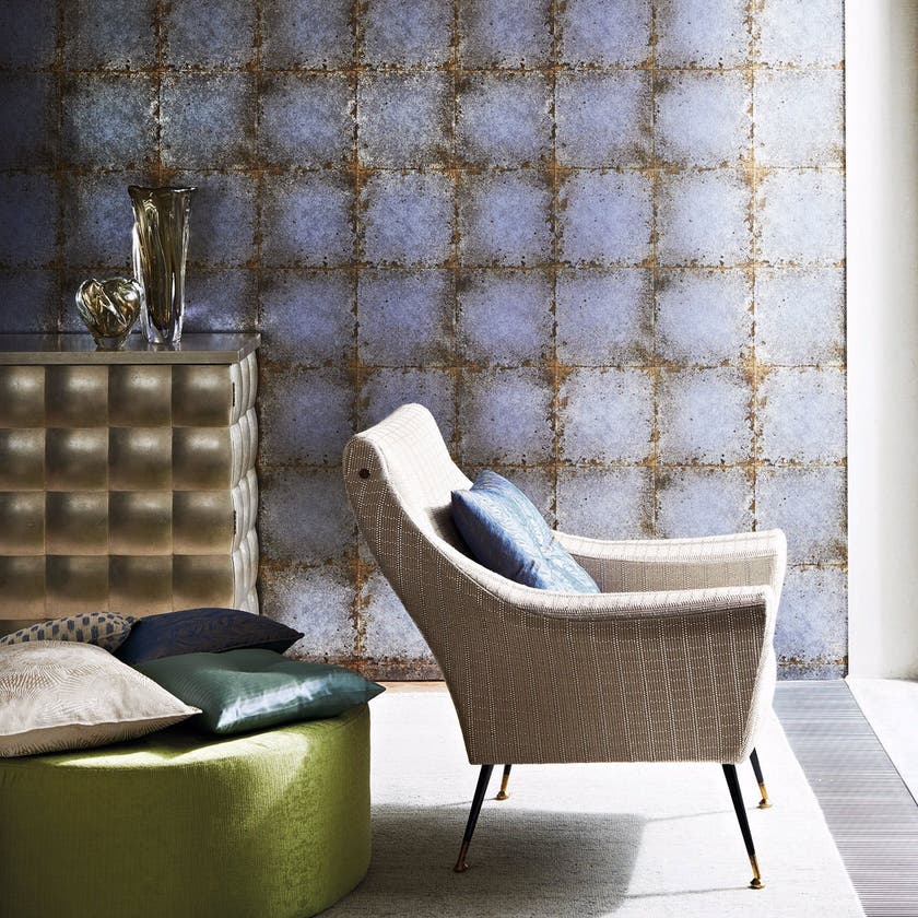 Zoffany - Lustre Tile Sapphire The Muse Wallcoverings