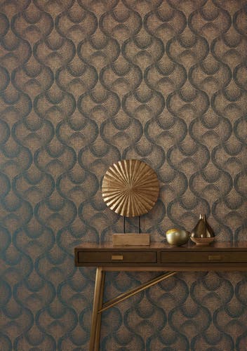 Osborne & Little - Uroko Kanoko Uroko Teal/Copper