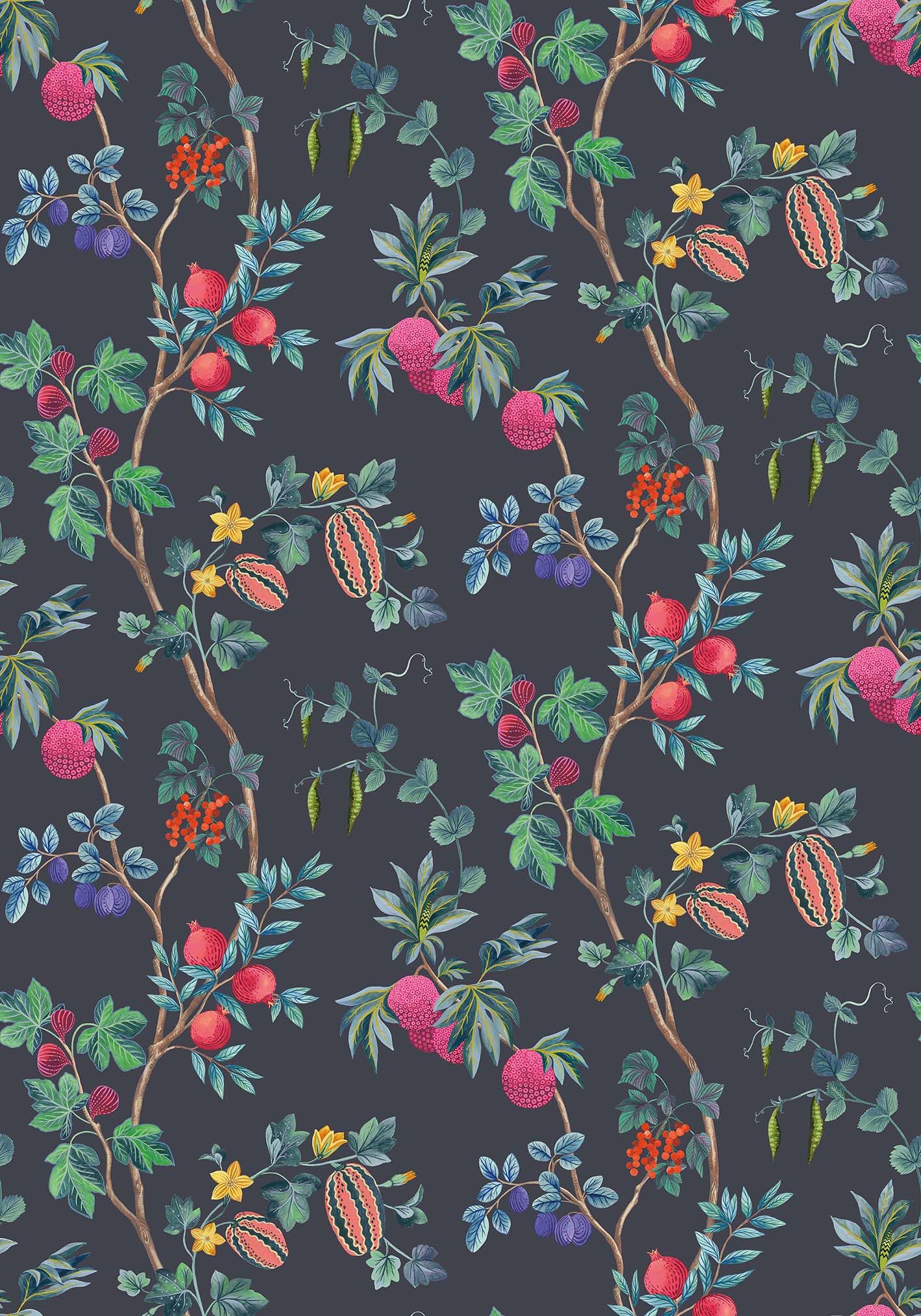 Osborne & Little - Orchard Lamorran Orchard Charcoal