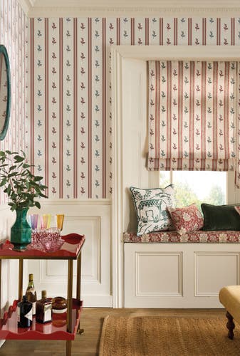 Nina Campbell - Anduze Red Teal