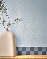 Checks Border Bleu Denim