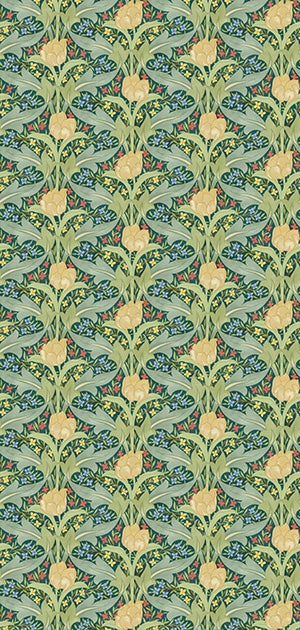 GP&J Baker - Brantwood Tulip & Jasmine Emerald BW45104-3