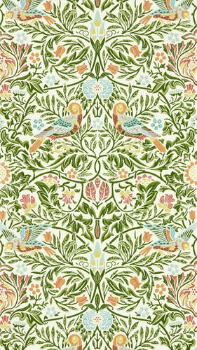 Morris & Co - Bird Boughs Green Emery Walkers House Wall