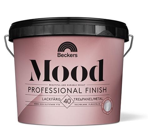 Mood Pro Finish Lackfärg 40 Halvblank 0,75 L 200 Vit