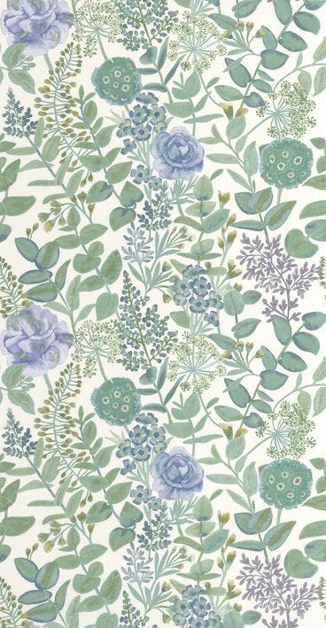 Casadeco - Garden Flowers Bleu / Ver Soliflore