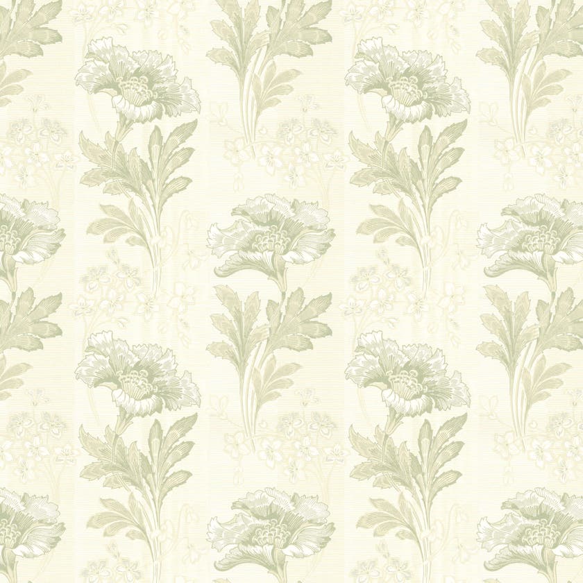 Lim & Handtryck - Solviken - Vit/Grön K35-56