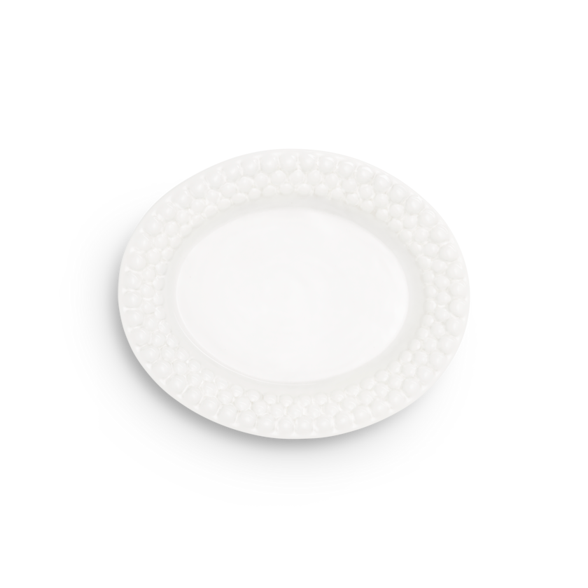 Bubbles Tallrik 20 x 16 cm Vit