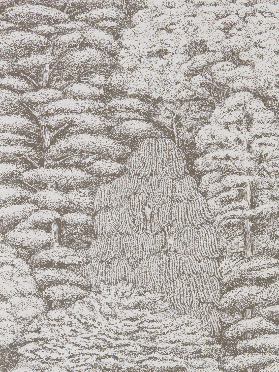 Sanderson - Woodland Toile Ivory/Char Arboretum Wallpapers