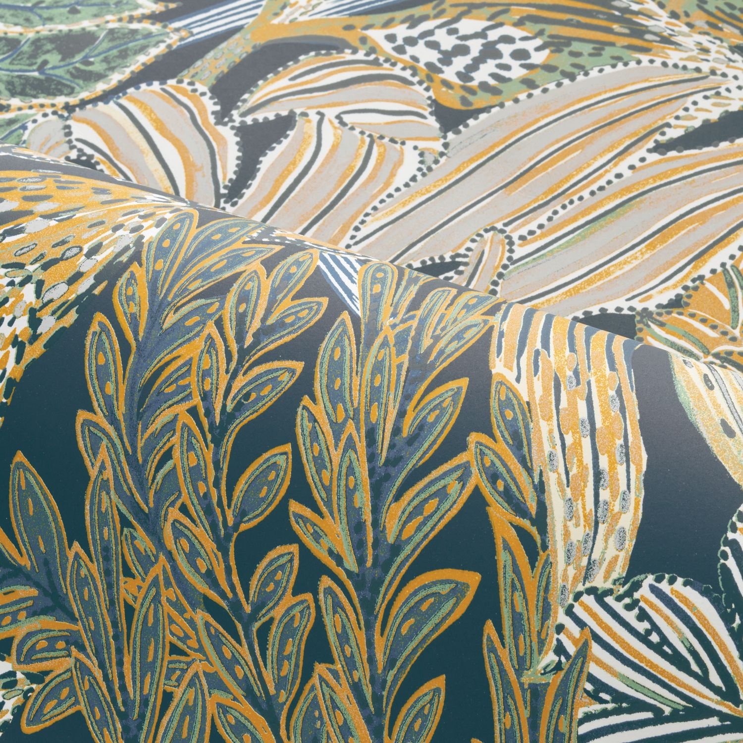 Casamance - Borromee Marine/Ocre Jardin Félicia