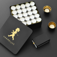 Värmeljuslåda Svart/Guld