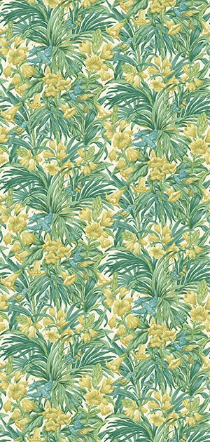 GP&J Baker - Brantwood Trumpet Flowers Emerald BW45103-3